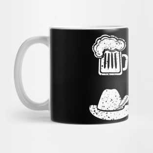 Symbols of Oktoberfest: Bavarian Beer Pretzel Hat Sausage Mug